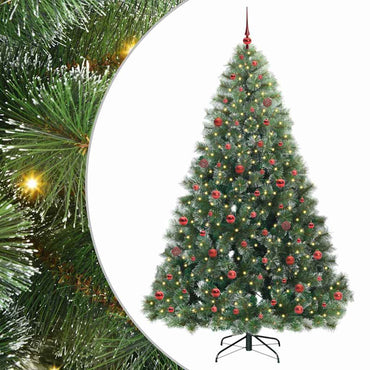 vidaXL Künstlicher Weihnachtsbaum mit 300 LEDs Grün 210 cm PE und PVC