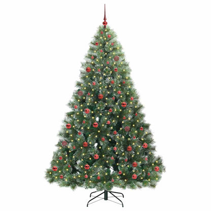 vidaXL Künstlicher Weihnachtsbaum mit 300 LEDs Grün 210 cm PE und PVC