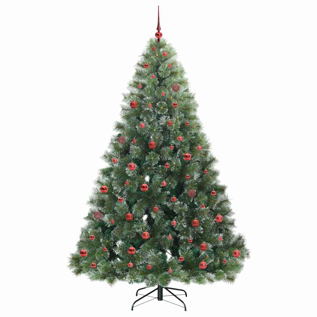 vidaXL Künstlicher Weihnachtsbaum mit 300 LEDs Grün 210 cm PE und PVC