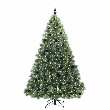 vidaXL Sapin de Noël artificiel avec 300 LED Vert 210 cm PE et PVC