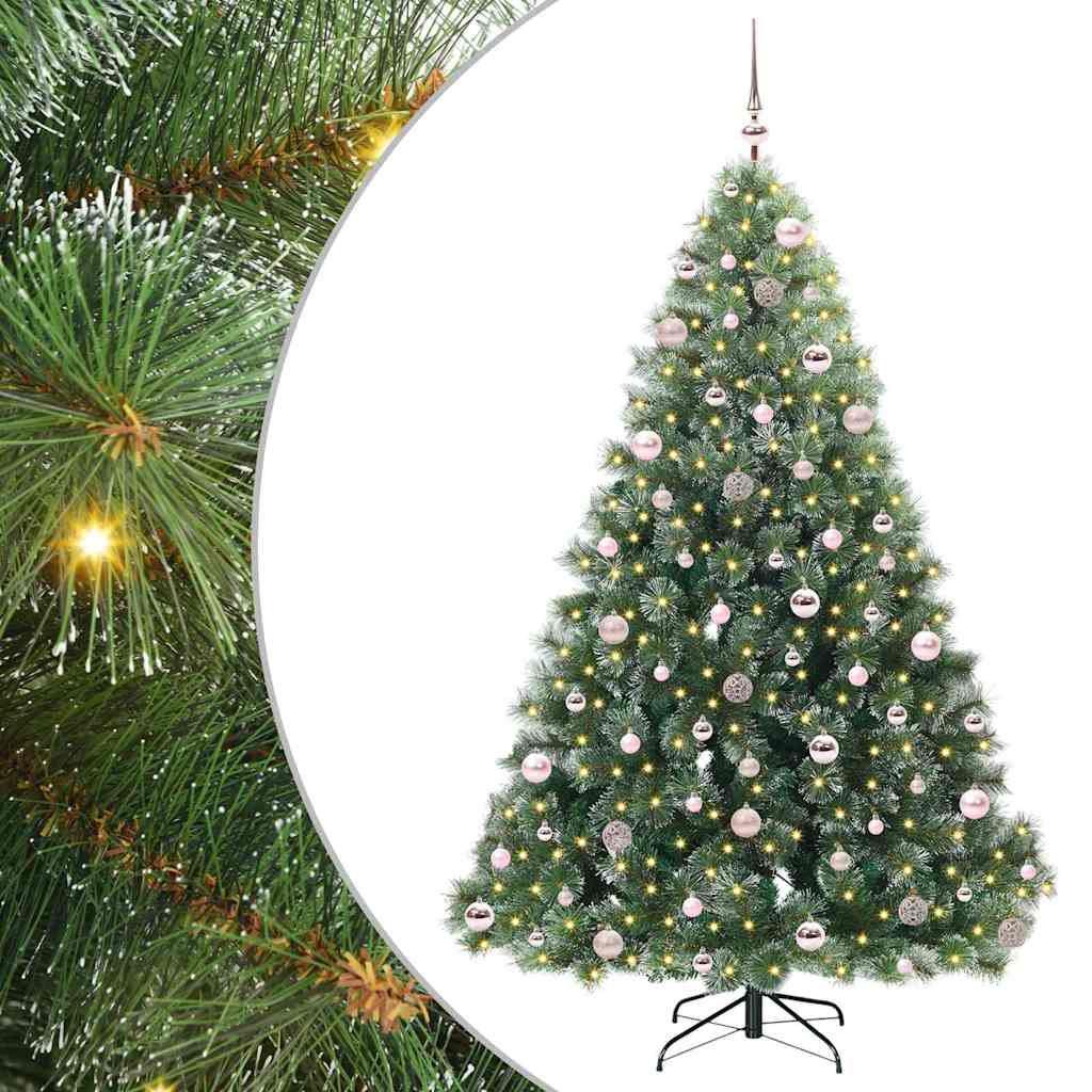 vidaXL Sapin de Noël artificiel avec 300 LED Vert 210 cm PE et PVC