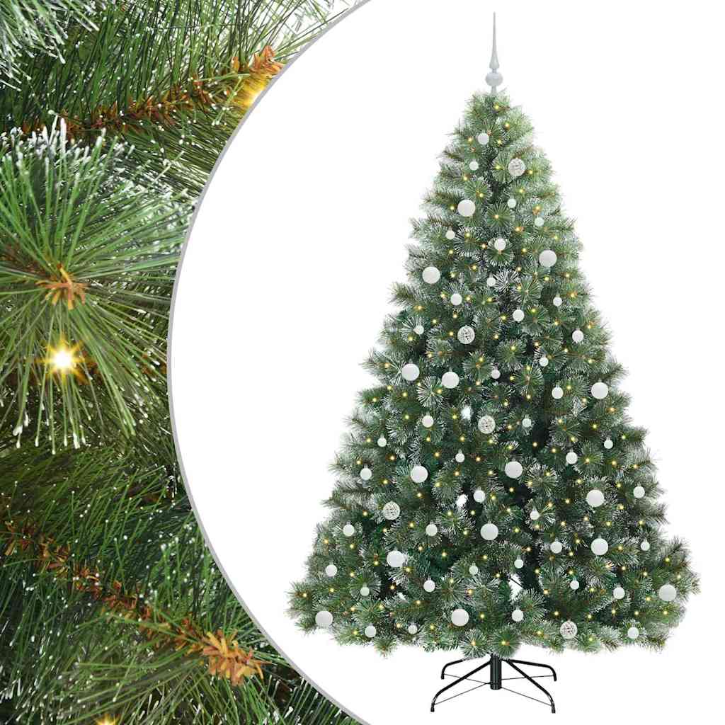 vidaXL Sapin de Noël artificiel avec 300 LED Vert 210 cm PE et PVC
