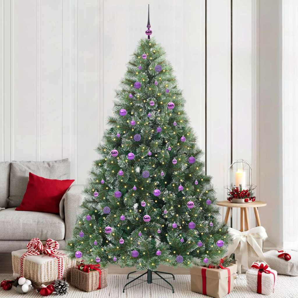 vidaXL Sapin de Noël artificiel avec 300 LED vert 210 cm PE et PVC