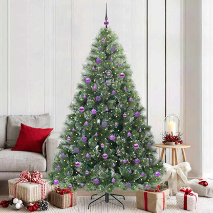 vidaXL Sapin de Noël artificiel avec 300 LED vert 210 cm PE et PVC
