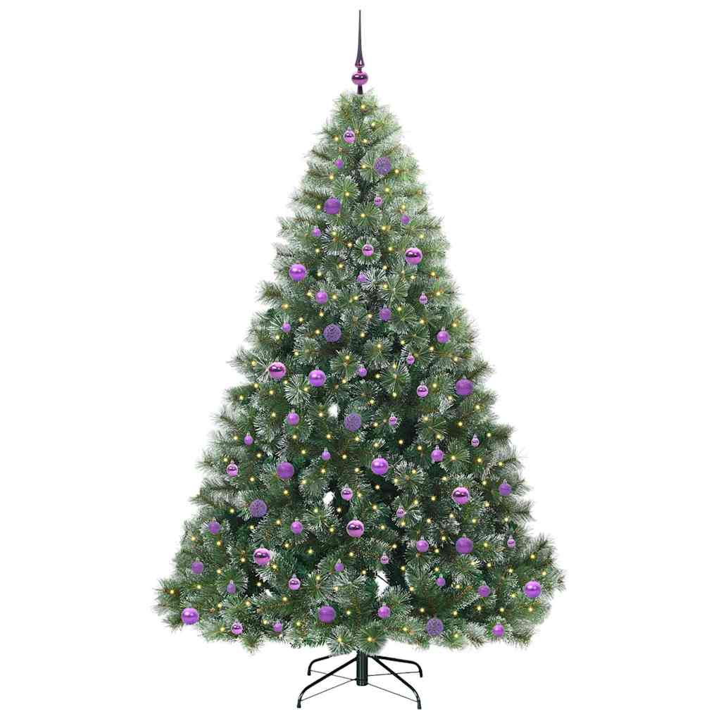 vidaXL Sapin de Noël artificiel avec 300 LED vert 210 cm PE et PVC
