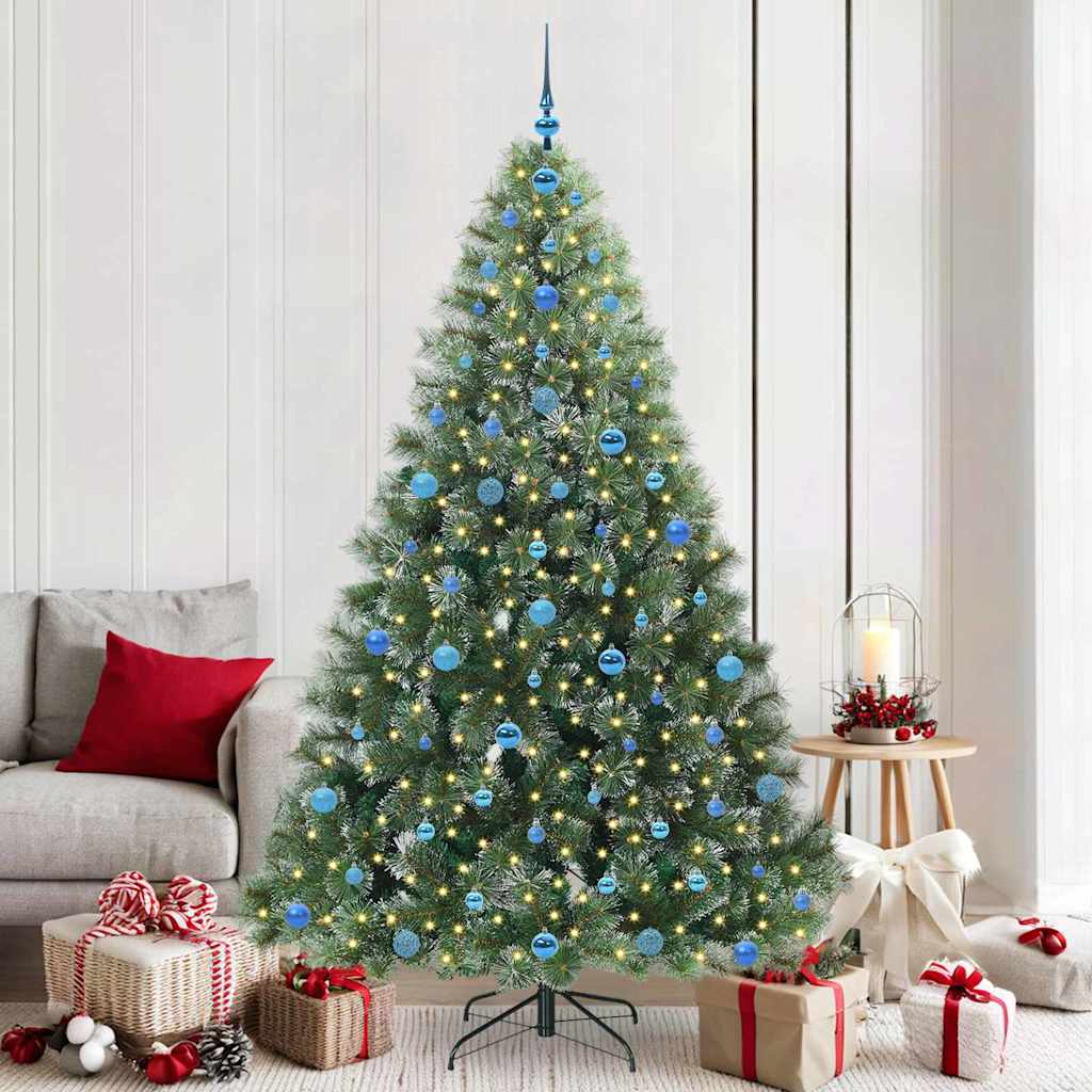 vidaXL Sapin de Noël artificiel avec 300 LED Vert 210 cm PE et PVC
