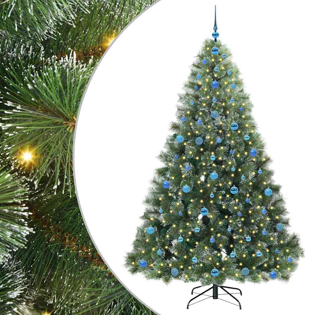 vidaXL Sapin de Noël artificiel avec 300 LED Vert 210 cm PE et PVC