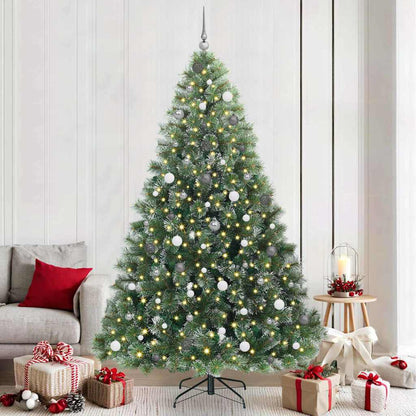 vidaXL Künstlicher Weihnachtsbaum mit 300 LEDs Grün 240 cm PE und PVC