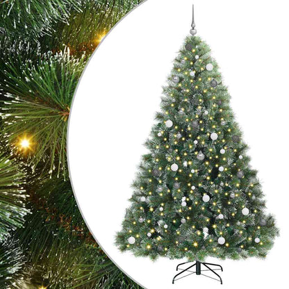 vidaXL Künstlicher Weihnachtsbaum mit 300 LEDs Grün 240 cm PE und PVC