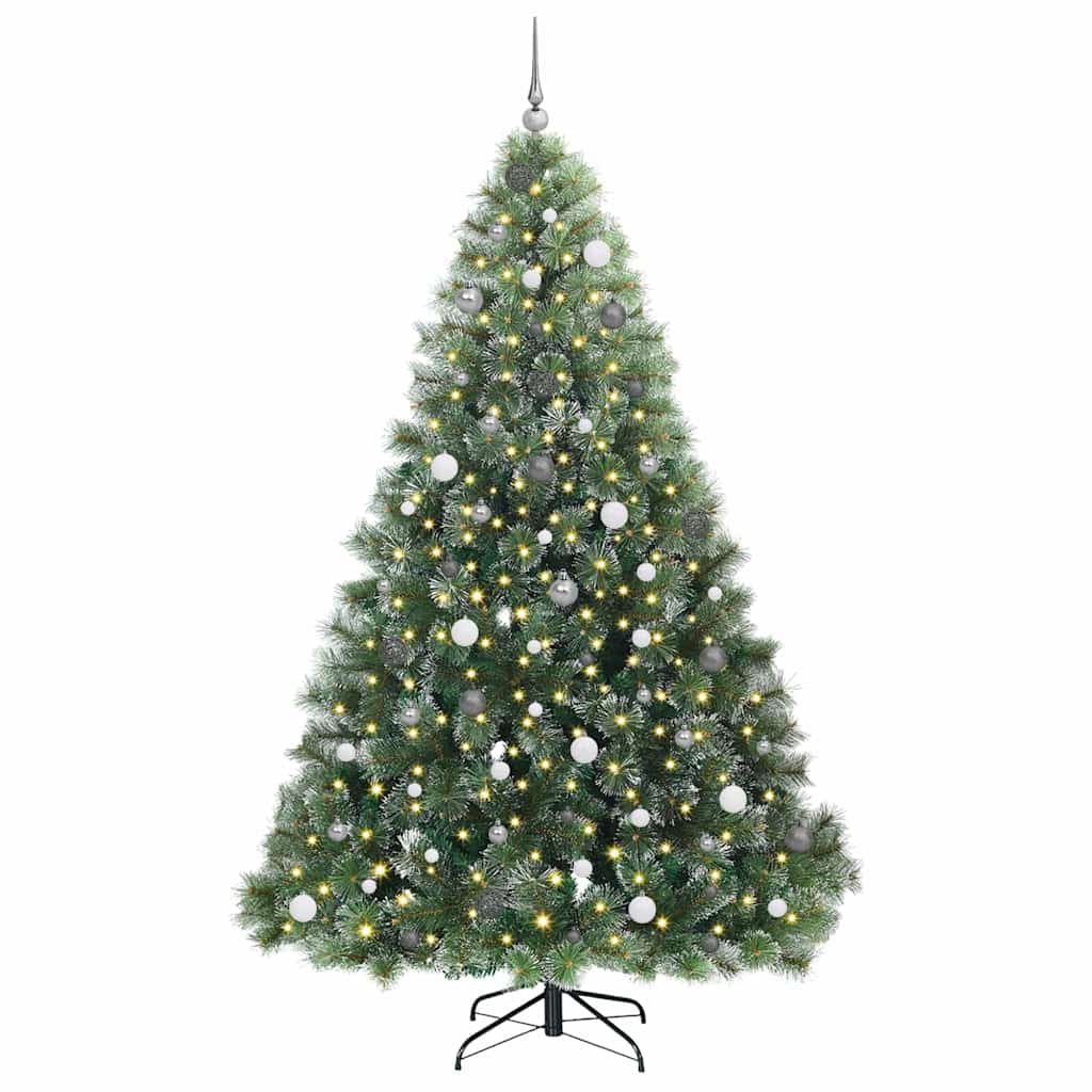 vidaXL Künstlicher Weihnachtsbaum mit 300 LEDs Grün 240 cm PE und PVC
