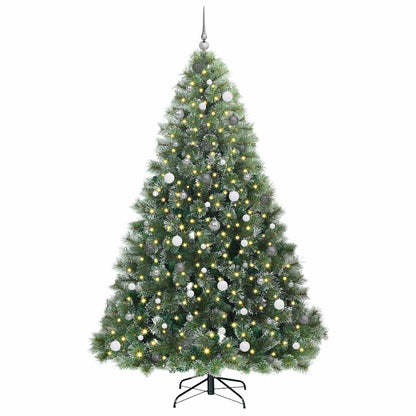 vidaXL Künstlicher Weihnachtsbaum mit 300 LEDs Grün 240 cm PE und PVC