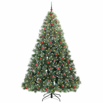 vidaXL Künstlicher Weihnachtsbaum mit 300 LEDs Grün 240 cm PE und PVC