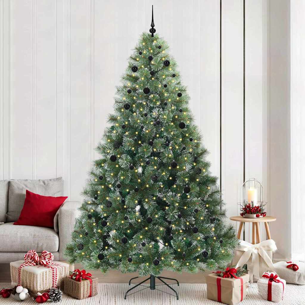 vidaXL Künstlicher Weihnachtsbaum mit 300 LEDs Grün 240 cm PE und PVC