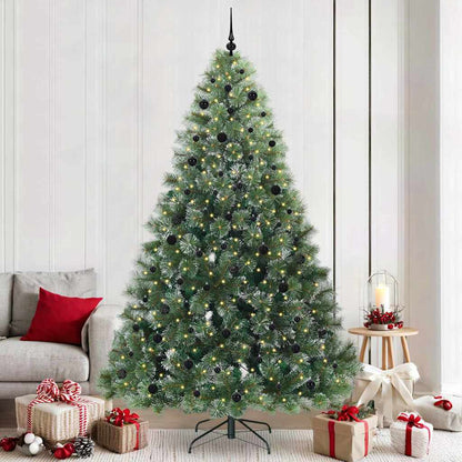 vidaXL Künstlicher Weihnachtsbaum mit 300 LEDs Grün 240 cm PE und PVC