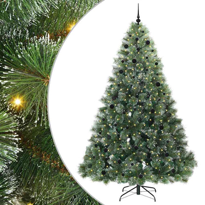 vidaXL Künstlicher Weihnachtsbaum mit 300 LEDs Grün 240 cm PE und PVC