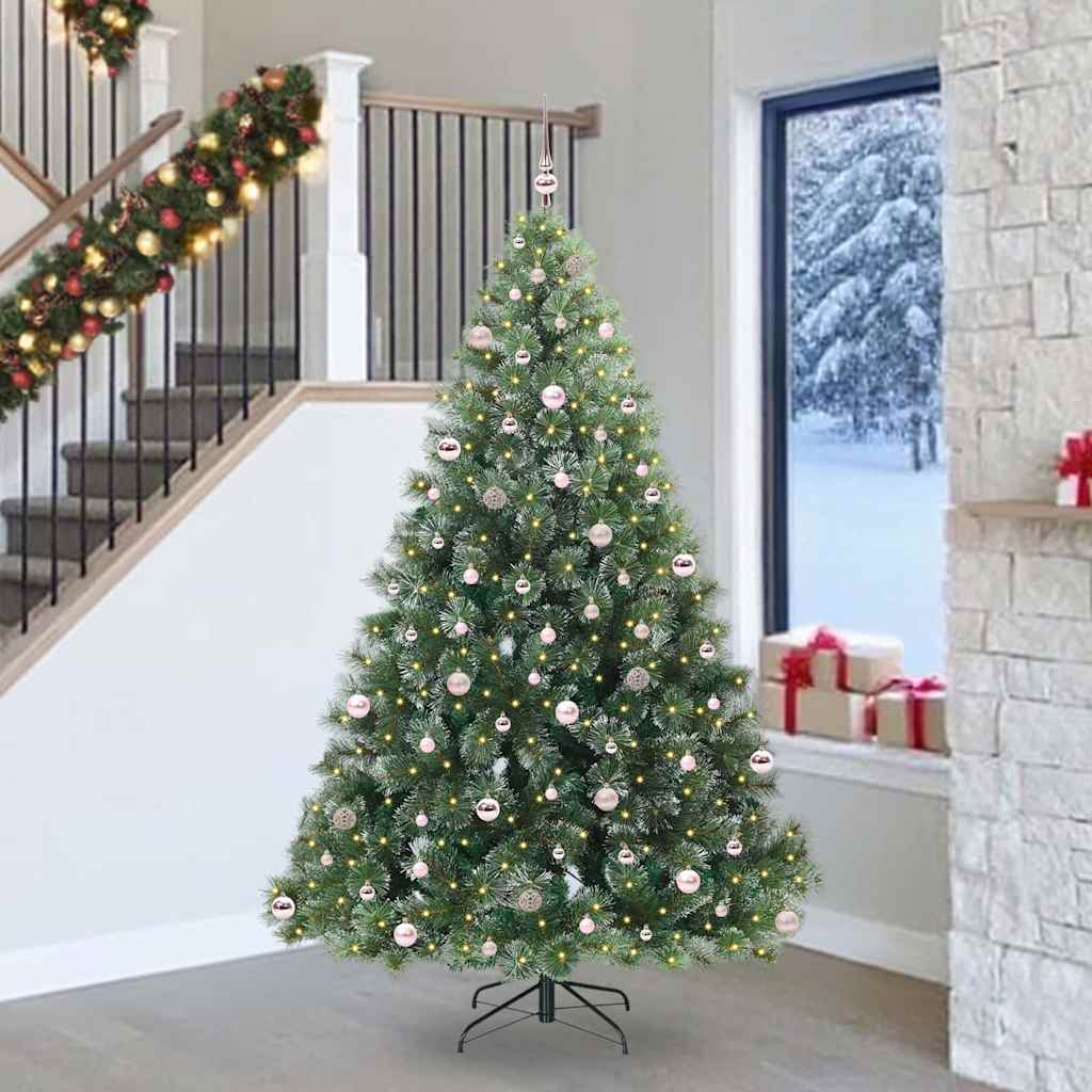 vidaXL Künstlicher Weihnachtsbaum mit 300 LEDs Grün 240 cm PE und PVC