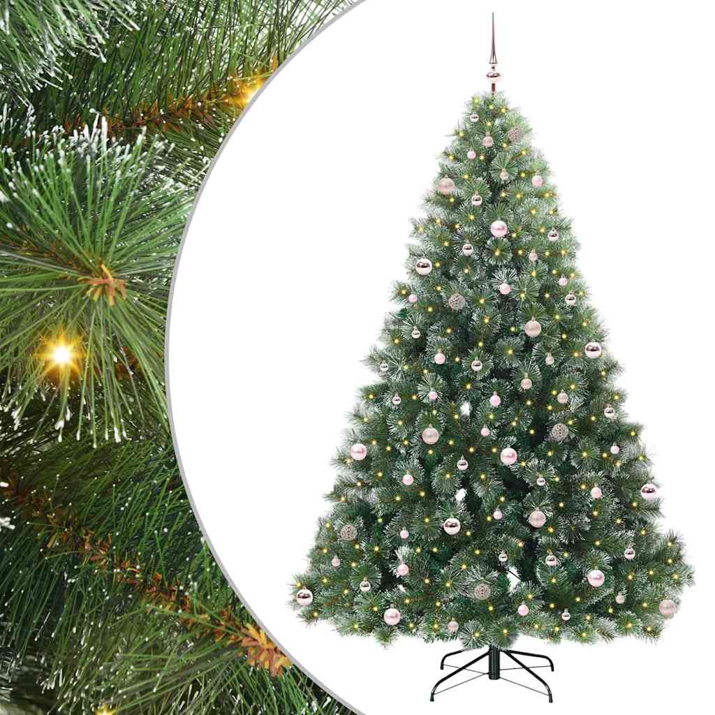 vidaXL Künstlicher Weihnachtsbaum mit 300 LEDs Grün 240 cm PE und PVC
