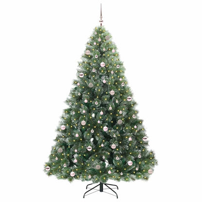 vidaXL Künstlicher Weihnachtsbaum mit 300 LEDs Grün 240 cm PE und PVC