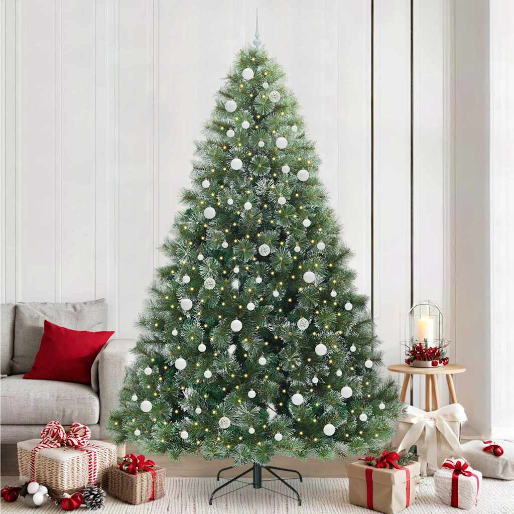 vidaXL Künstlicher Weihnachtsbaum mit 300 LEDs Grün 240 cm PE und PVC
