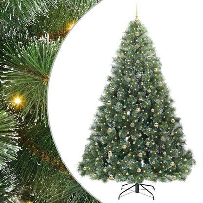 vidaXL Künstlicher Weihnachtsbaum mit 300 LEDs Grün 240 cm PE und PVC