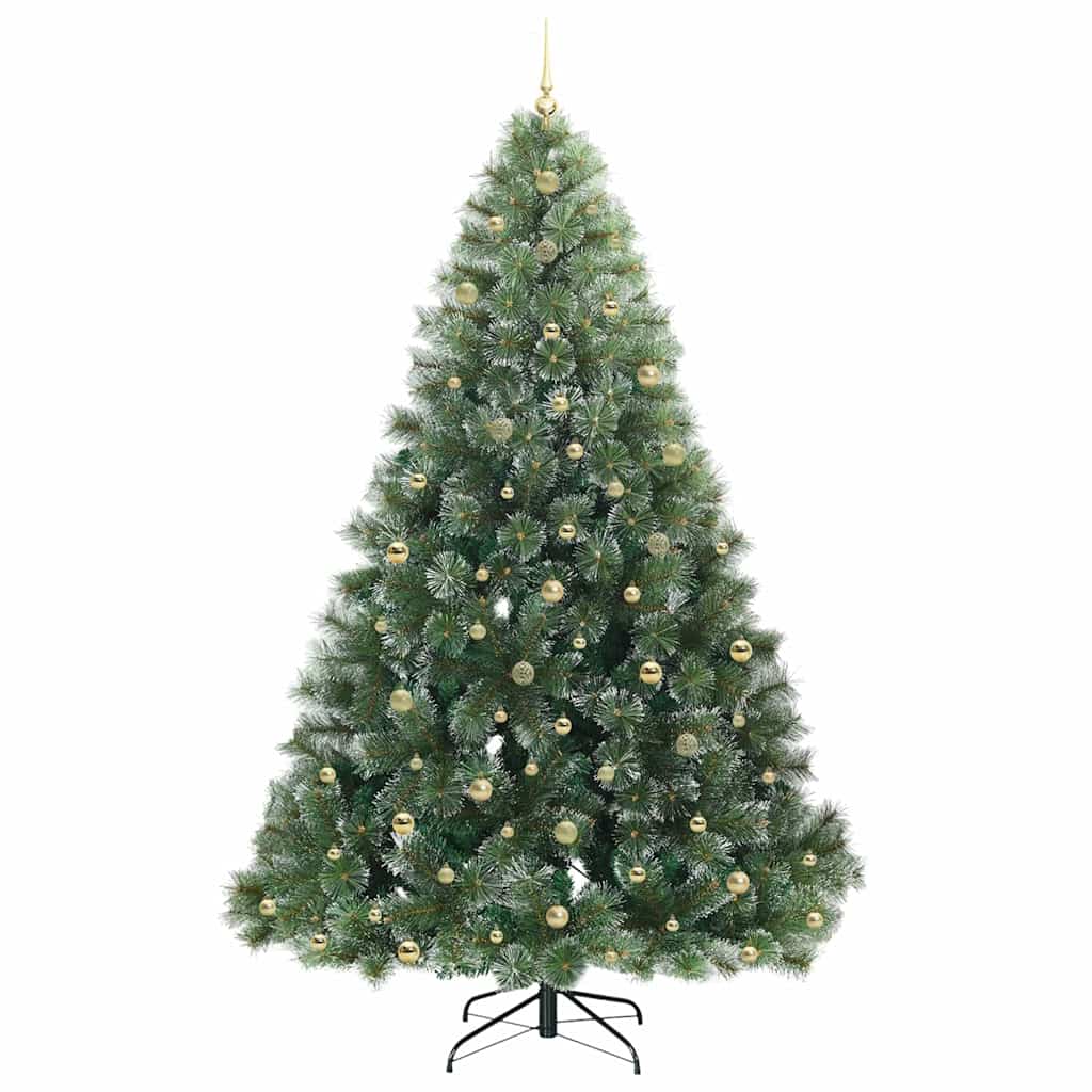 vidaXL Künstlicher Weihnachtsbaum mit 300 LEDs Grün 240 cm PE und PVC