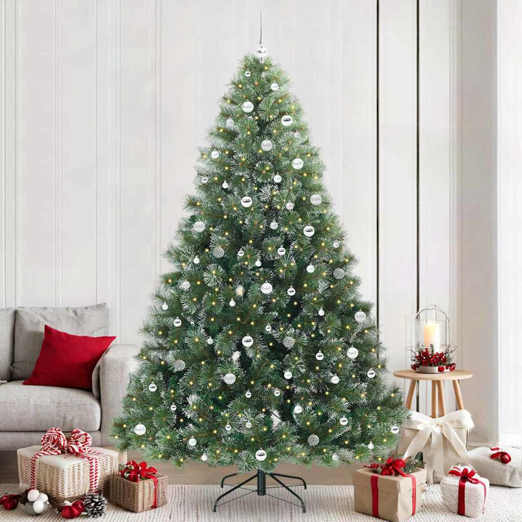 vidaXL Künstlicher Weihnachtsbaum mit 300 LEDs Grün 240 cm PE und PVC