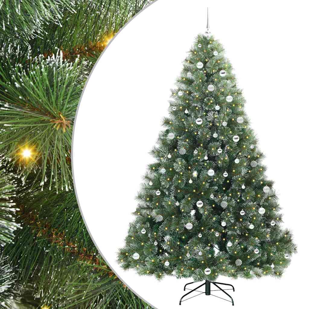 vidaXL Künstlicher Weihnachtsbaum mit 300 LEDs Grün 240 cm PE und PVC