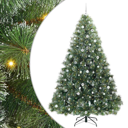 vidaXL Künstlicher Weihnachtsbaum mit 300 LEDs Grün 240 cm PE und PVC