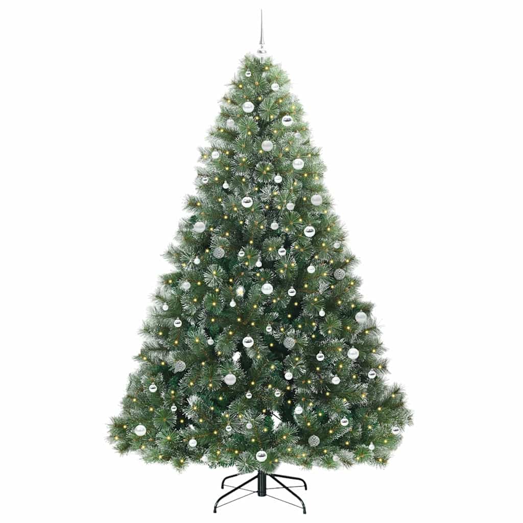 vidaXL Künstlicher Weihnachtsbaum mit 300 LEDs Grün 240 cm PE und PVC