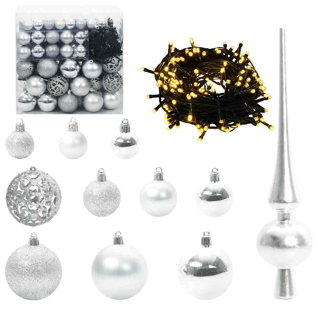 vidaXL Künstlicher Weihnachtsbaum mit 300 LEDs Grün 240 cm PE und PVC