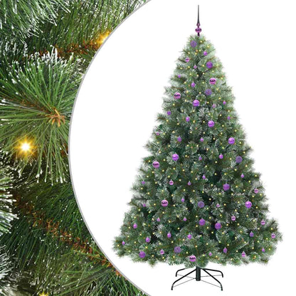 vidaXL Künstlicher Weihnachtsbaum mit 300 LEDs Grün 240 cm PE und PVC