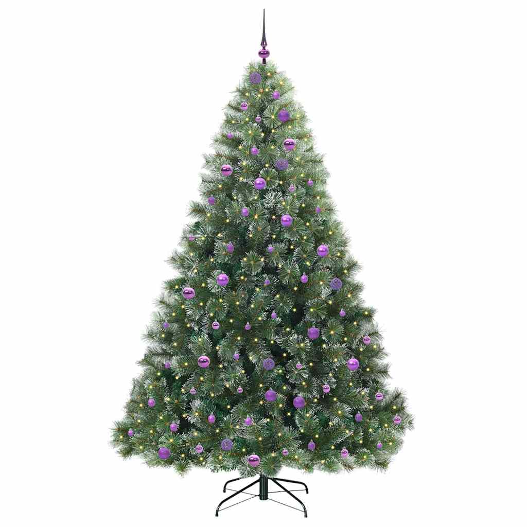 vidaXL Künstlicher Weihnachtsbaum mit 300 LEDs Grün 240 cm PE und PVC