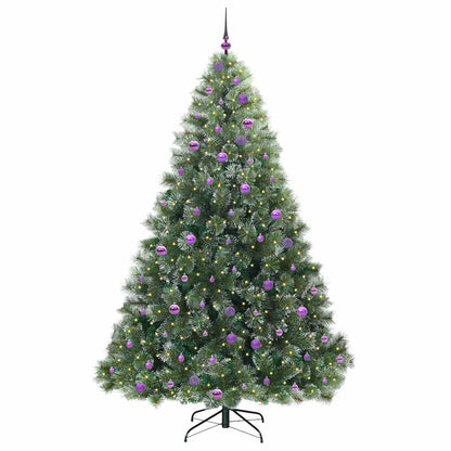 vidaXL Künstlicher Weihnachtsbaum mit 300 LEDs Grün 240 cm PE und PVC