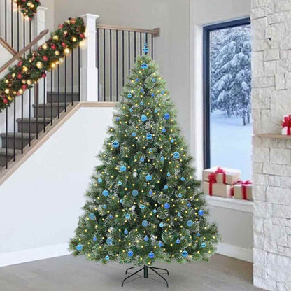 vidaXL Künstlicher Weihnachtsbaum mit 300 LEDs Grün 240 cm PE und PVC