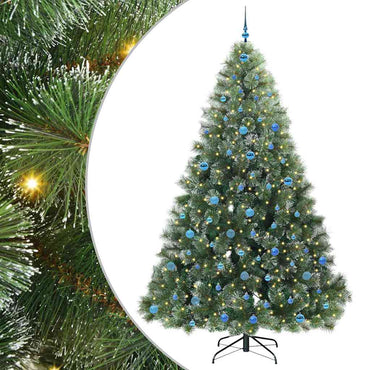 vidaXL Künstlicher Weihnachtsbaum mit 300 LEDs Grün 240 cm PE und PVC