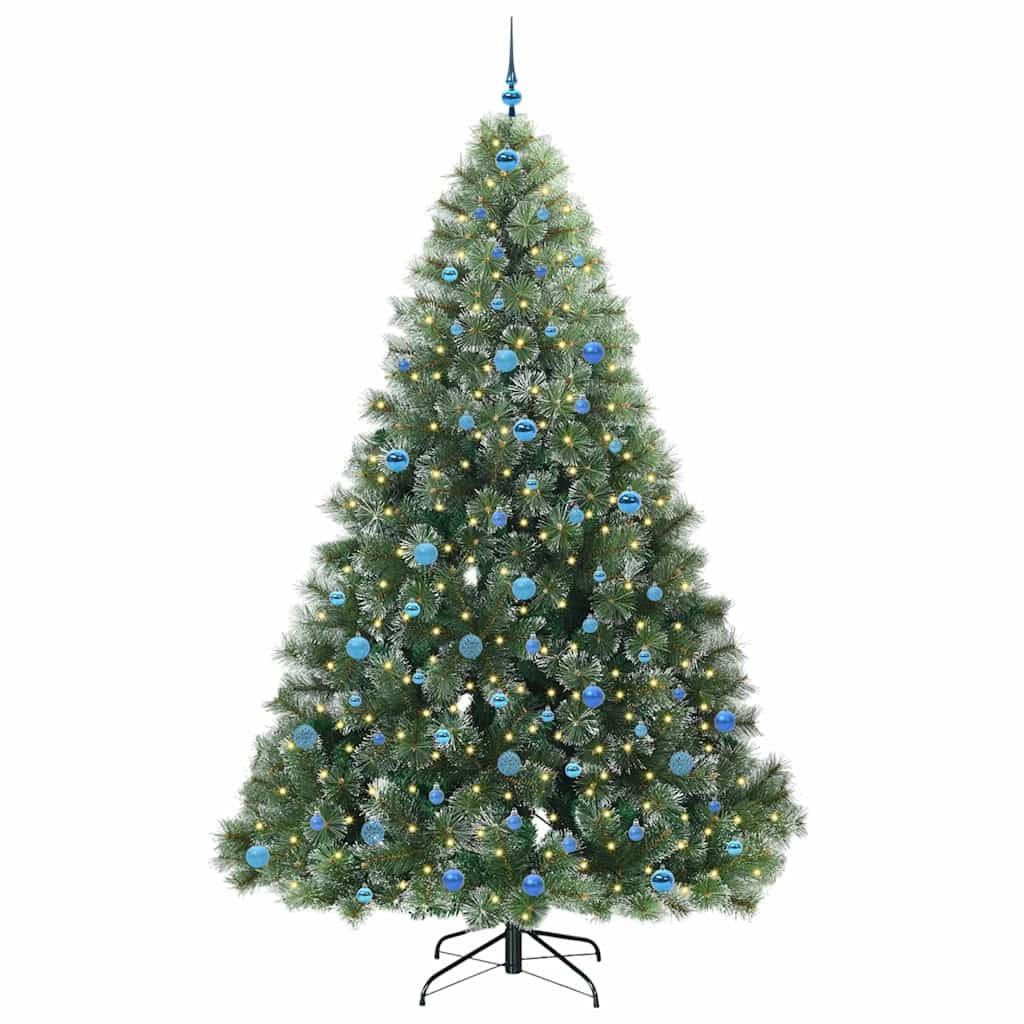 vidaXL Künstlicher Weihnachtsbaum mit 300 LEDs Grün 240 cm PE und PVC