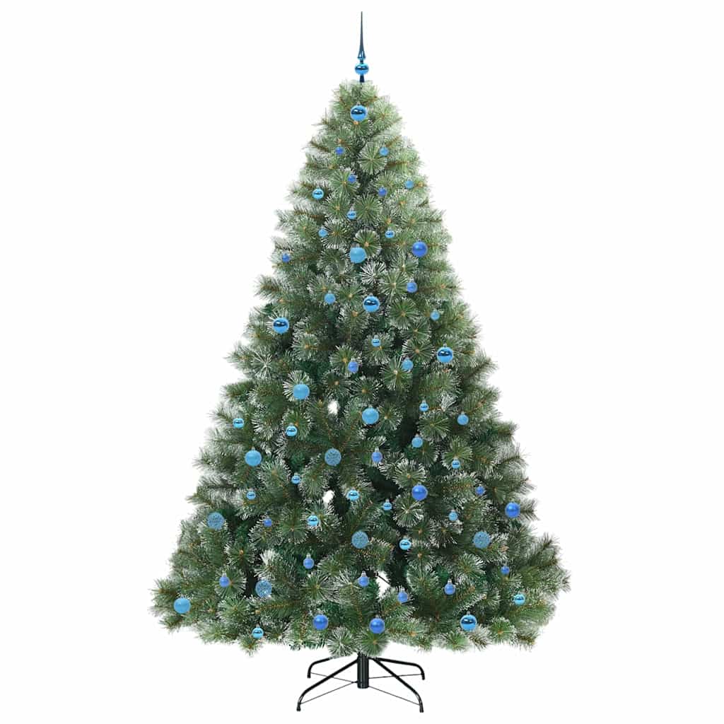 vidaXL Künstlicher Weihnachtsbaum mit 300 LEDs Grün 240 cm PE und PVC