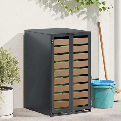 Mülltonnenlager mit Gas-Hebedeckel für 240L Tonne Anthrazit