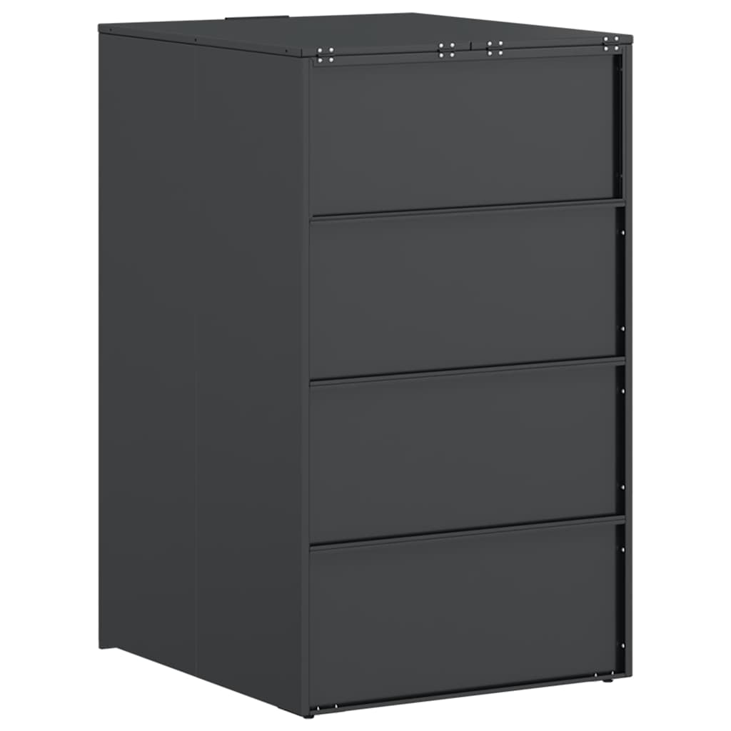 Mülltonnenlager mit Gas-Hebedeckel für 240L Tonne Anthrazit