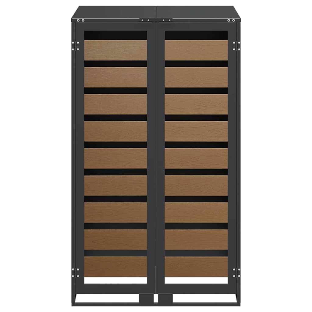 Mülltonnenlager mit Gas-Hebedeckel für 240L Tonne Anthrazit