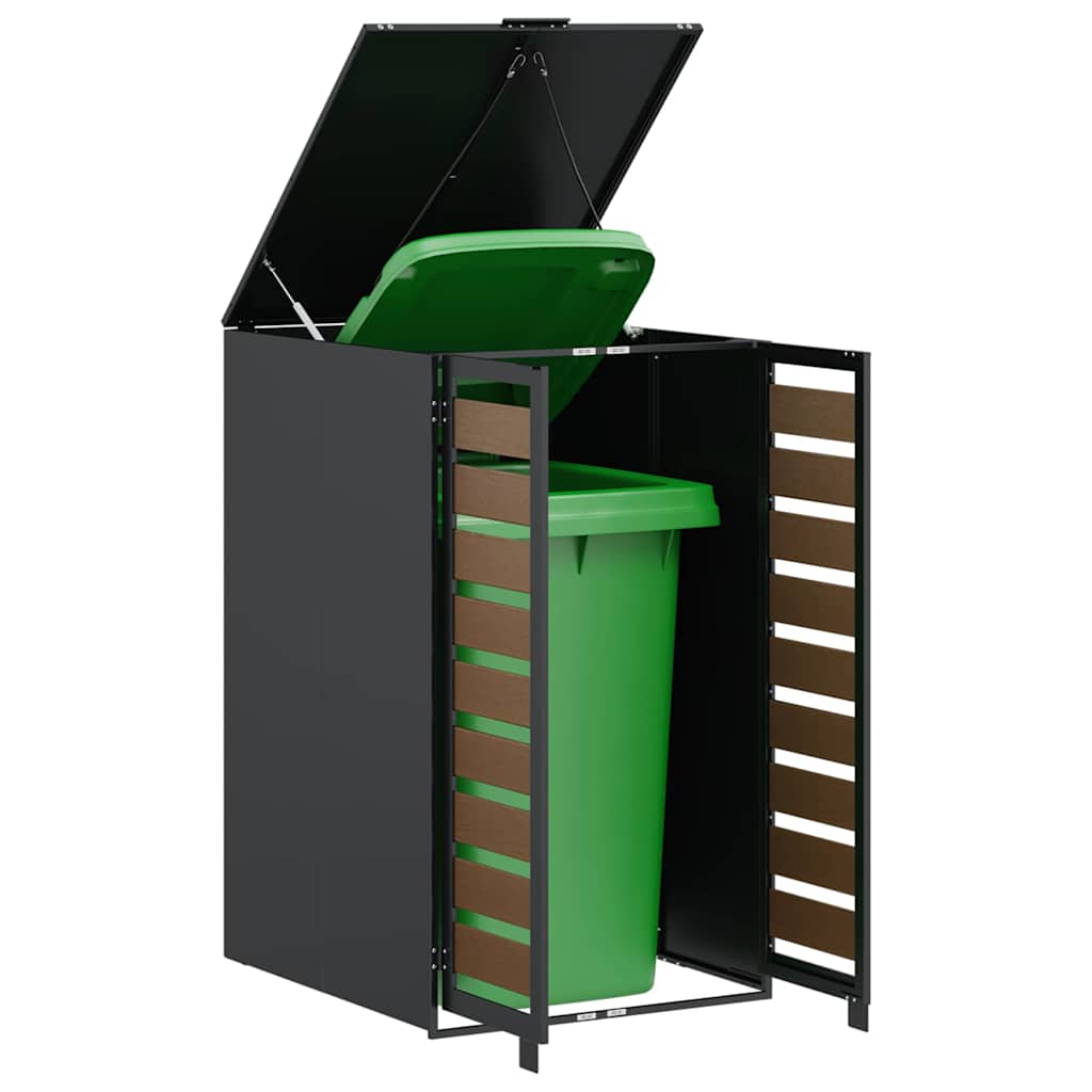 Mülltonnenlager mit Gas-Hebedeckel für 240L Tonne Anthrazit