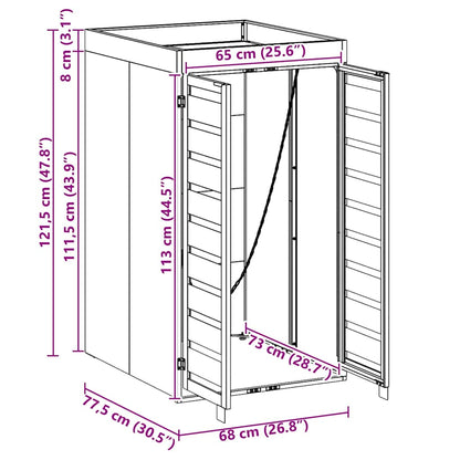 Mülltonnenlager mit Pflanzerdach für 240L Tonne Anthrazit Stahl