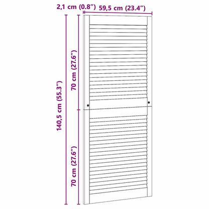 Schranktür Natur 140,5 x 2,1 x 59,5 cm Massives Kiefernholz