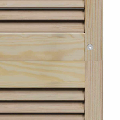vidaXL Schranktür Natur 201 x 2,1 x 49,5 cm Massives Kiefernholz