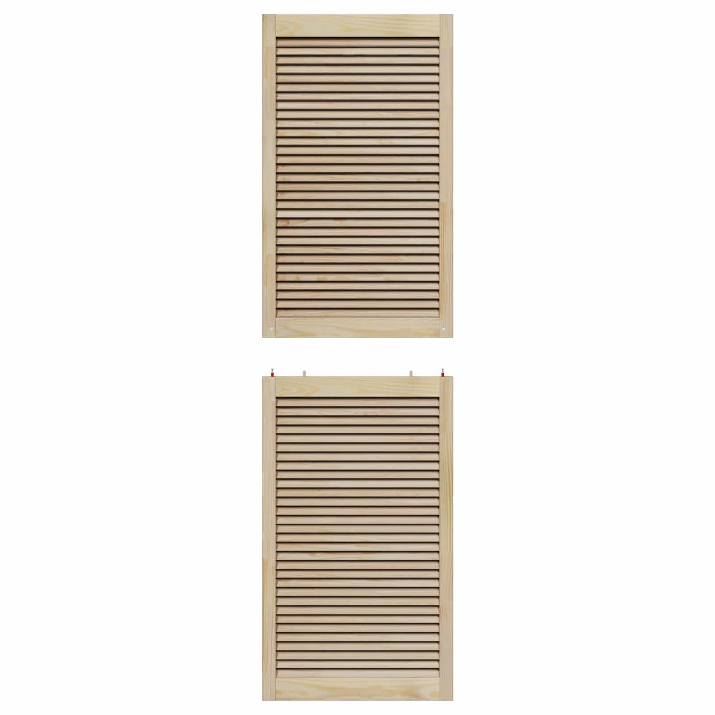 vidaXL Schranktür 2 pcs Natur 201 x 2,1 x 59,5 cm Massives Kiefernholz