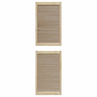 vidaXL Schranktür 2 pcs Natur 201 x 2,1 x 59,5 cm Massives Kiefernholz