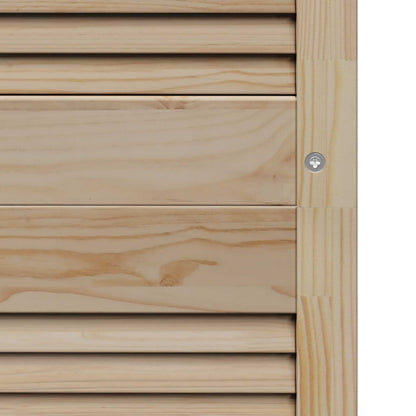 vidaXL Schranktür 2 pcs Natur 201 x 2,1 x 59,5 cm Massives Kiefernholz