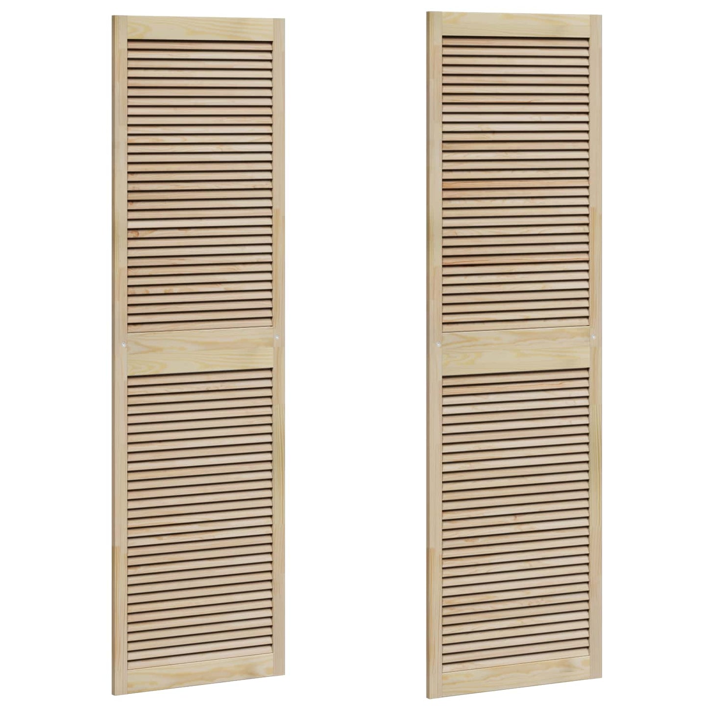 vidaXL Schranktür 2 pcs Natur 201 x 2,1 x 59,5 cm Massives Kiefernholz