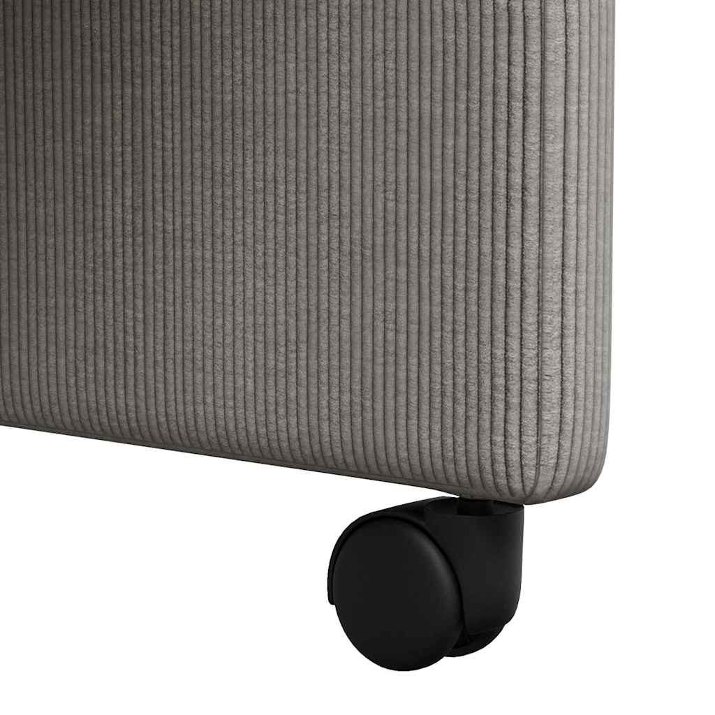 vidaXL Esszimmerstühle mit Rollen 2 pcs Hellgrau 57 x 66 x 94 cm