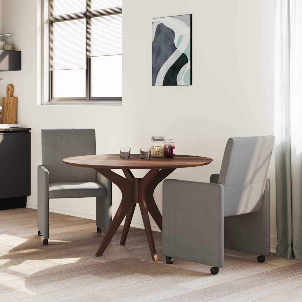 vidaXL Esszimmerstühle mit Rollen 2 pcs Hellgrau 57 x 66 x 94 cm